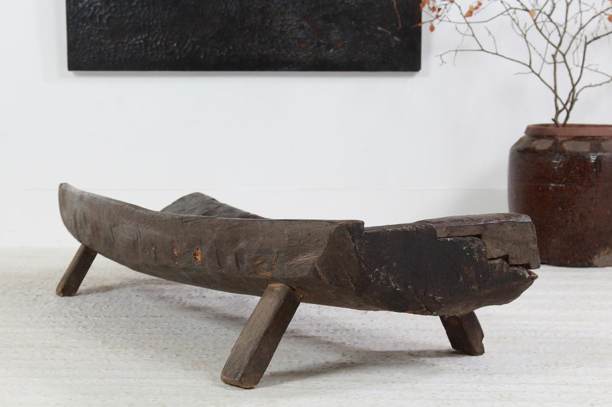 Wonderful Primitive Hand Carved Tribal Naxi  Bed/Bench