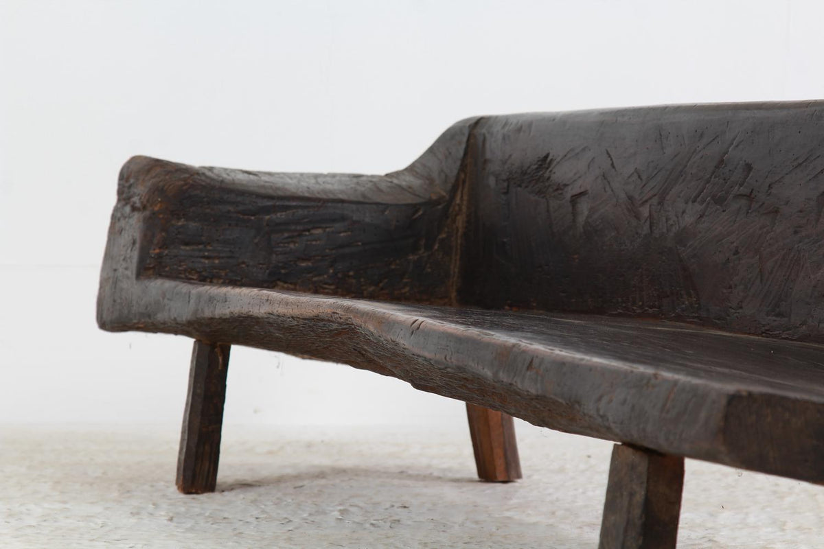 Primitive Hand Carved Tribal Naxi  Bed/Bench