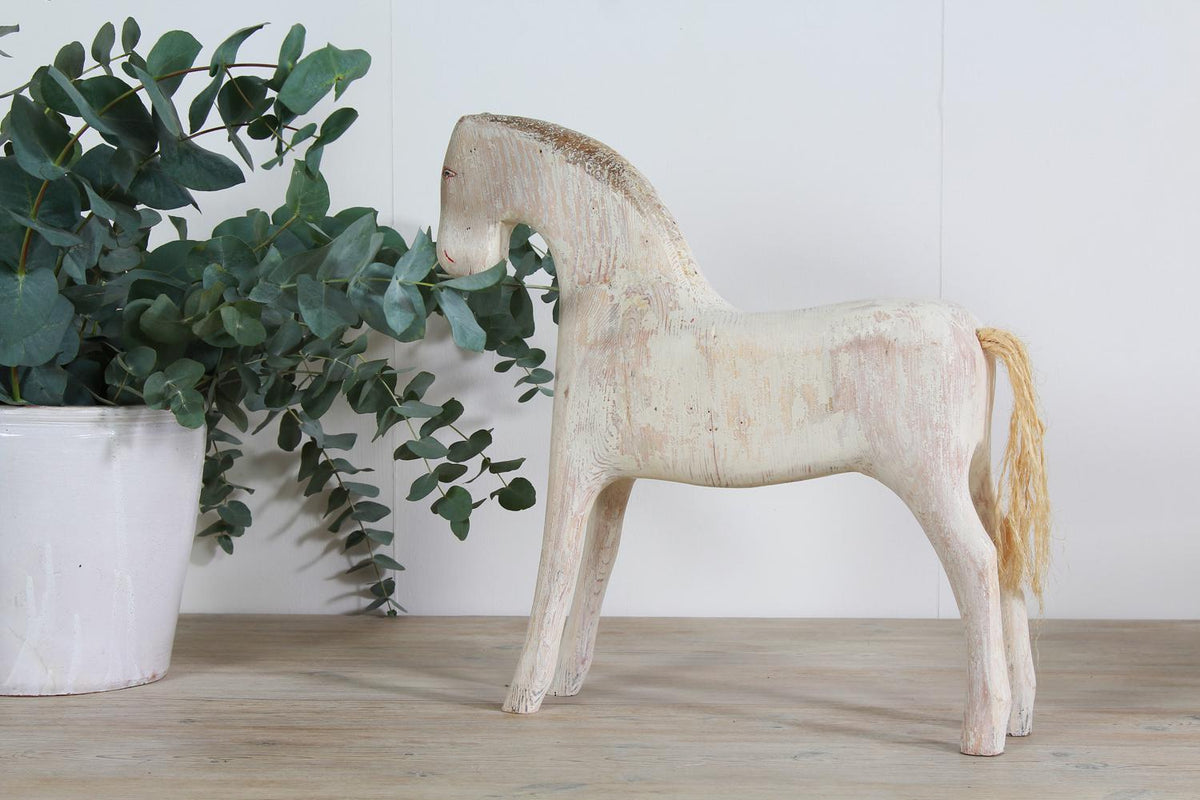 Primitive Painted 19thC  Swedish Horse