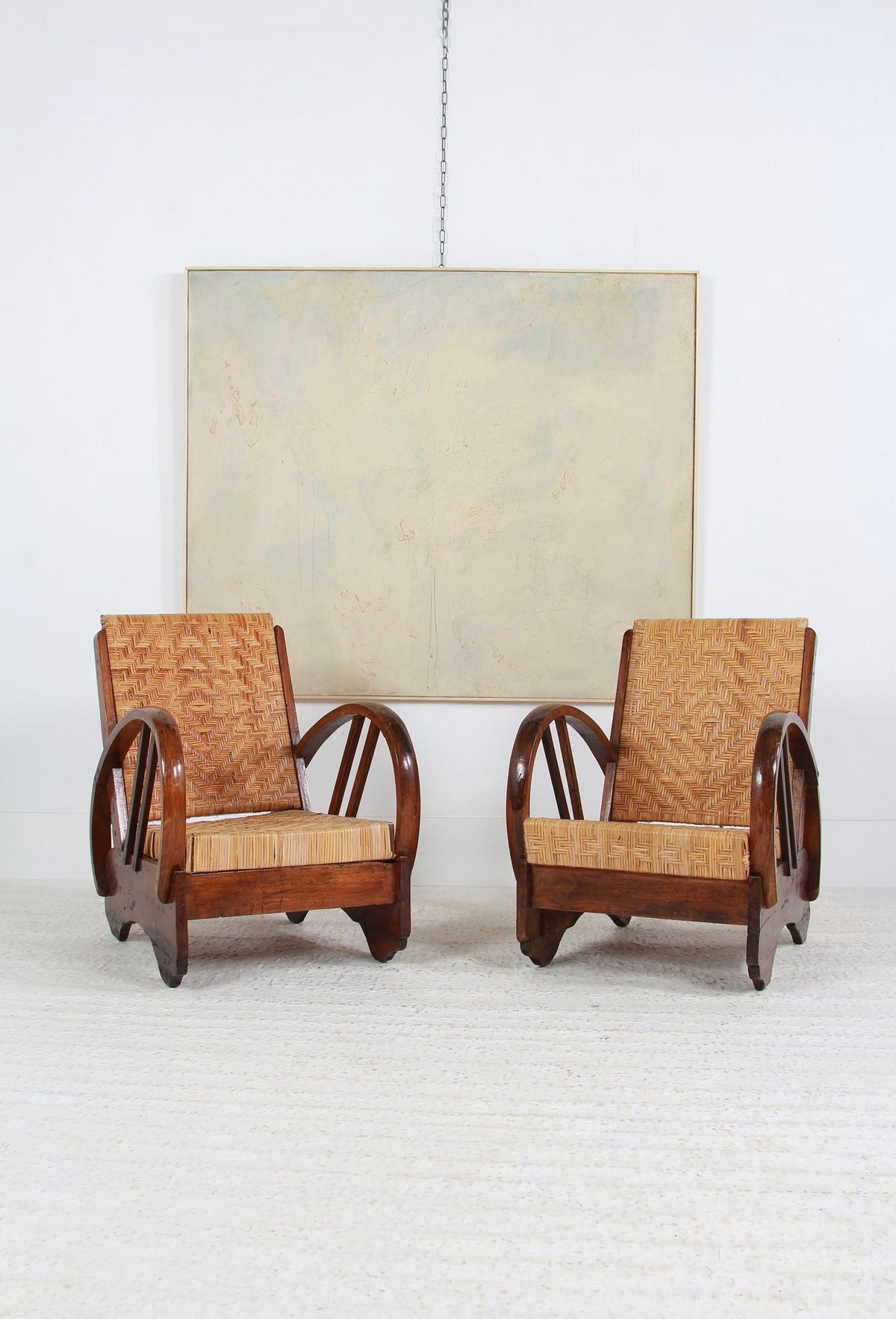 Fabulous Pair of Vintage  Spanish Colonial Style  Armchairs
