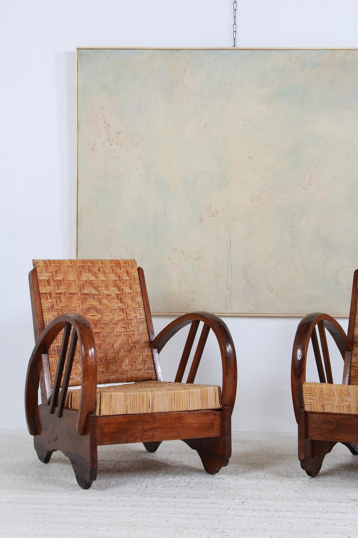Fabulous Pair of Vintage  Spanish Colonial Style  Armchairs