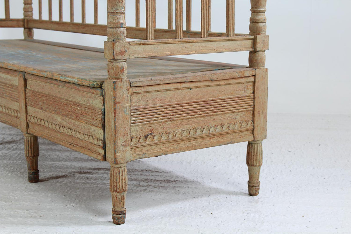 Swedish 18thC Period Gustavian Sofa Bench