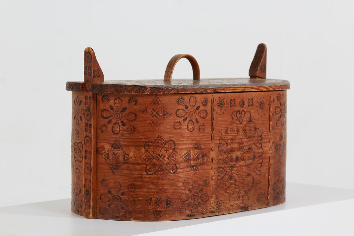 Sublime XL Oval Late 19th Century Swedish Bentwood Box