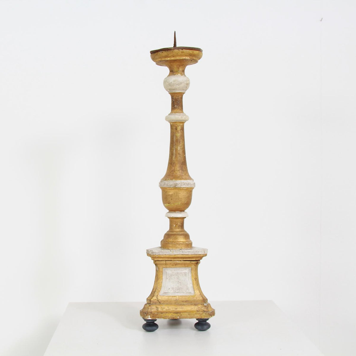 Elegant and Sculptural Continental 19thC  Pricket Candlestick
