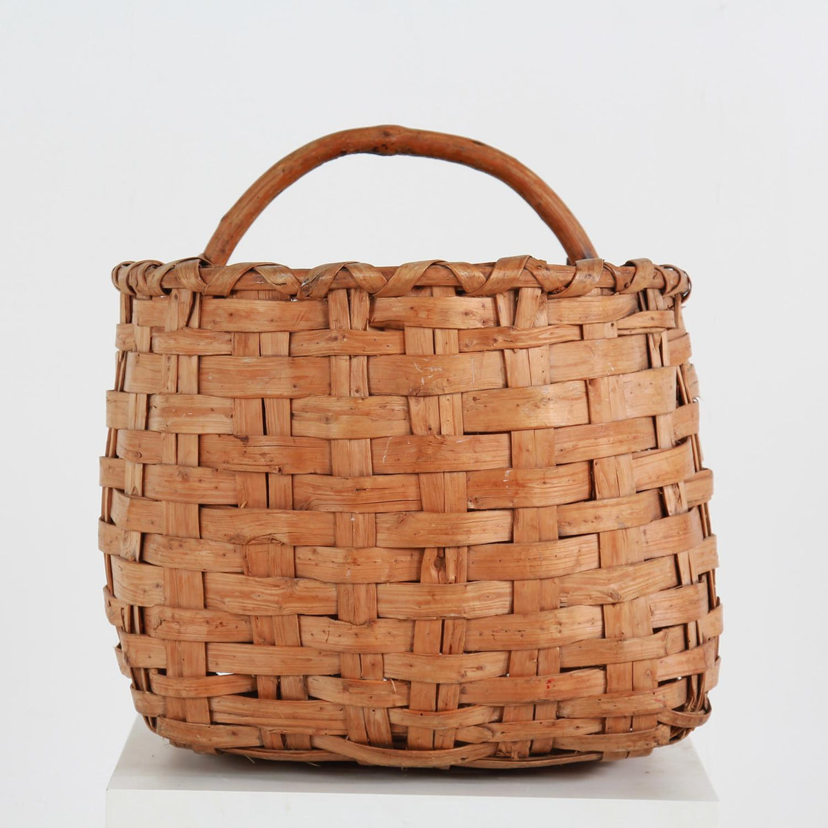 TWO SUPERBLY CRAFTED SWEDISH  SPLINT WOVEN BERRY BASKETS