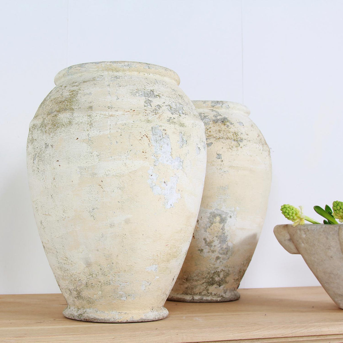 Pair of Matching French  19th Century Concrete Pots