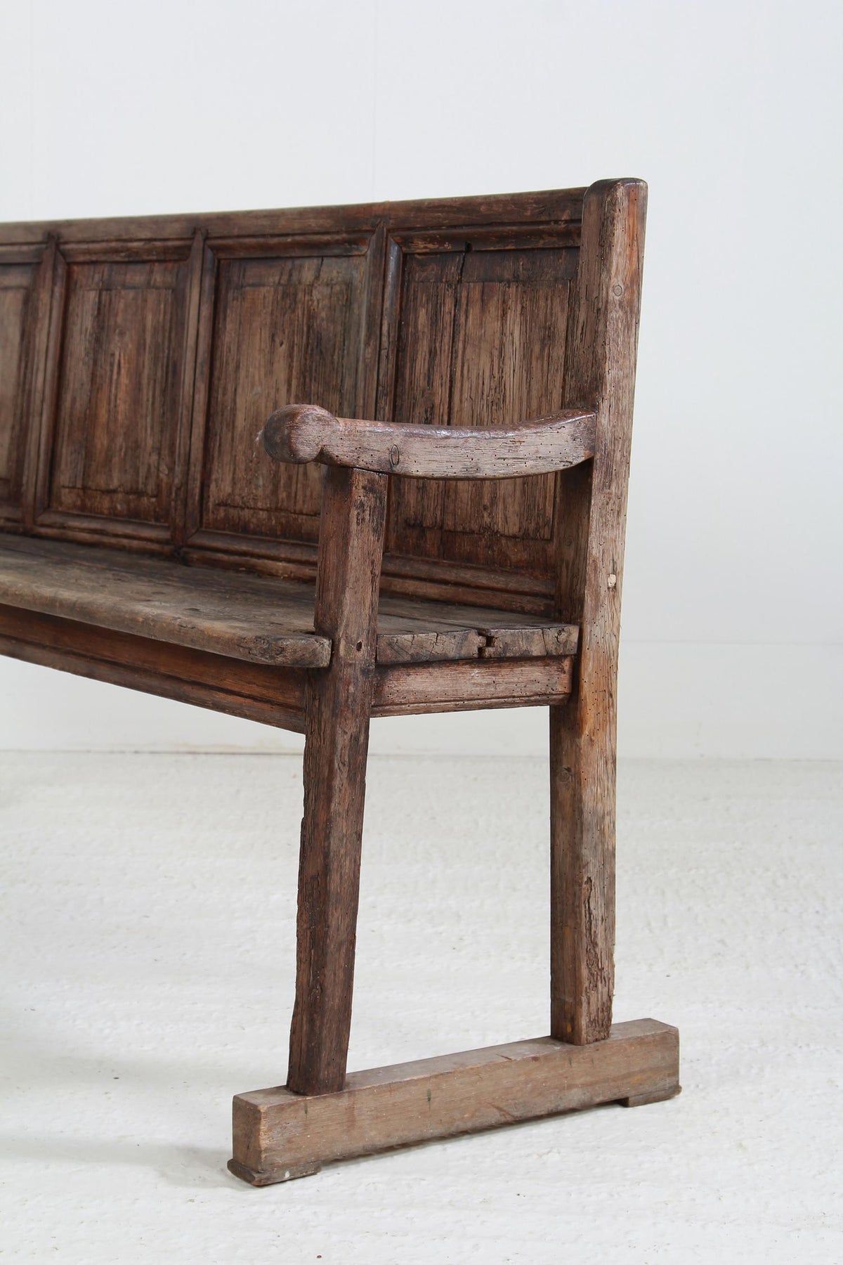 Rustic Primitive  Country French 19thC Hall Bench