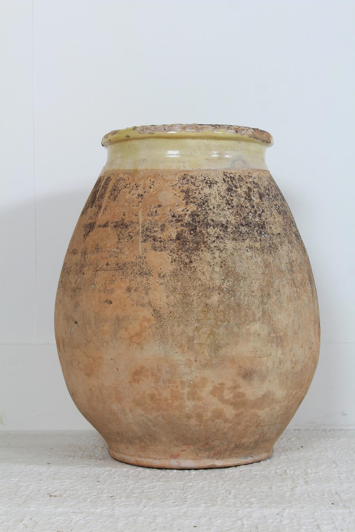 Large 19thC French Terracotta Biot Olive Jar