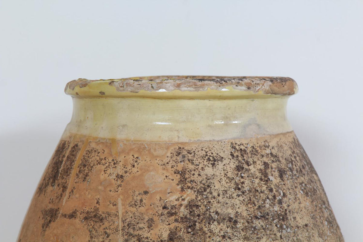 Large 19thC French Terracotta Biot Olive Jar