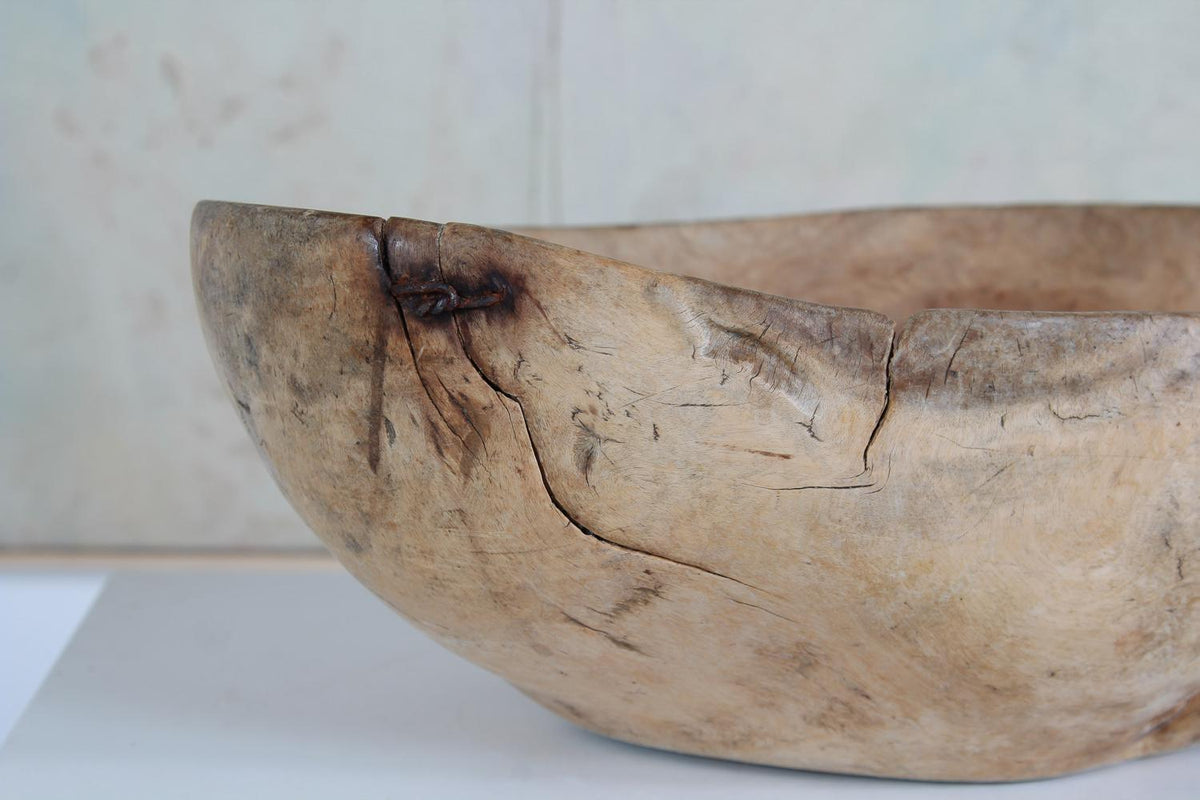 A Truley Sublime Organically Shaped  18th Century Scandinavian  Folk Art Root Wood Bowl