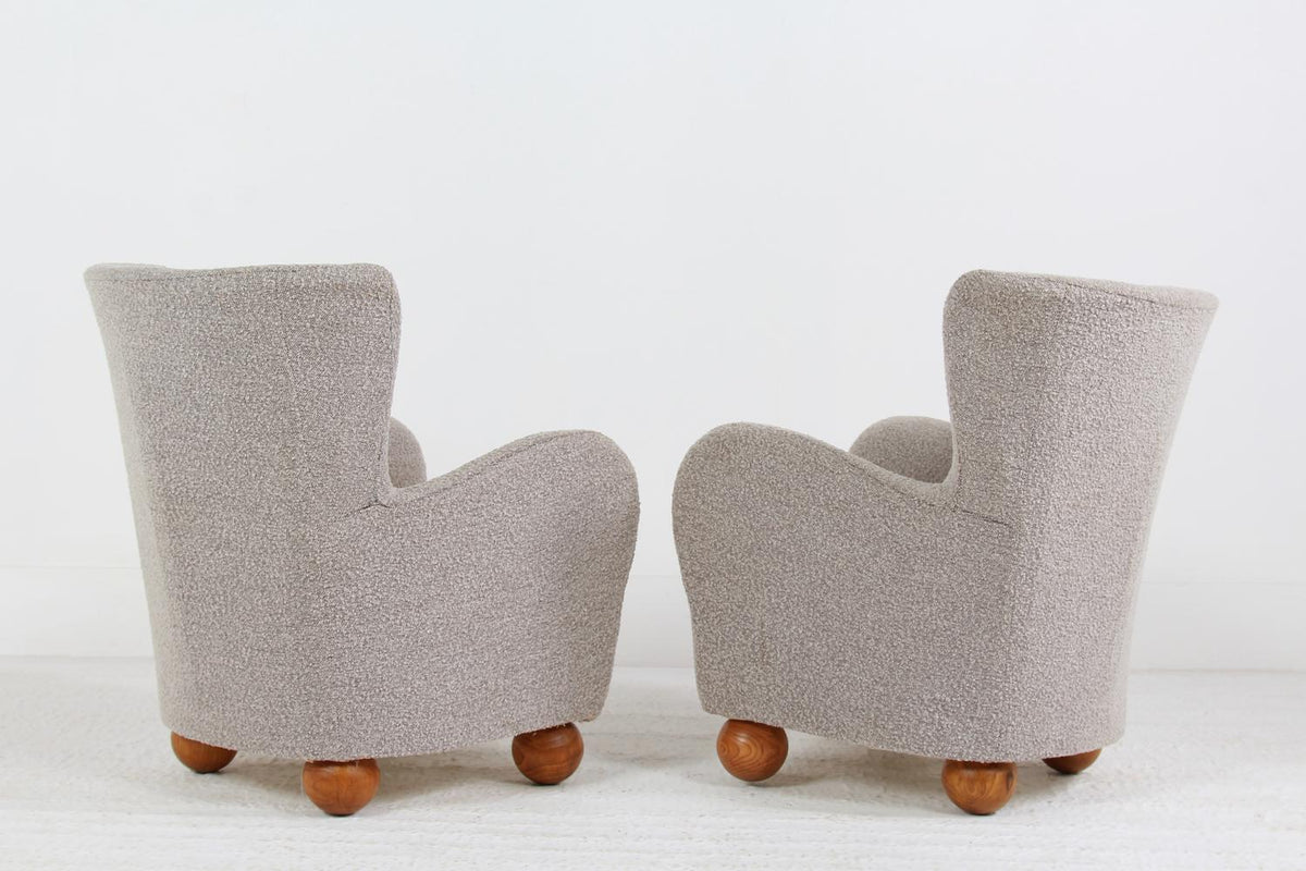 Pair of Elegant Danish Style Mid-Century Armchairs