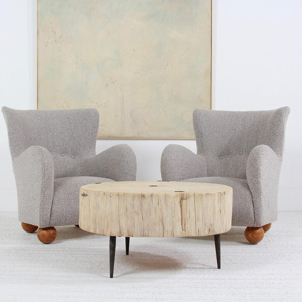 HUGE RUSTIC ELM TREE TRUNK SLAB COFFEE TABLE Anton & K