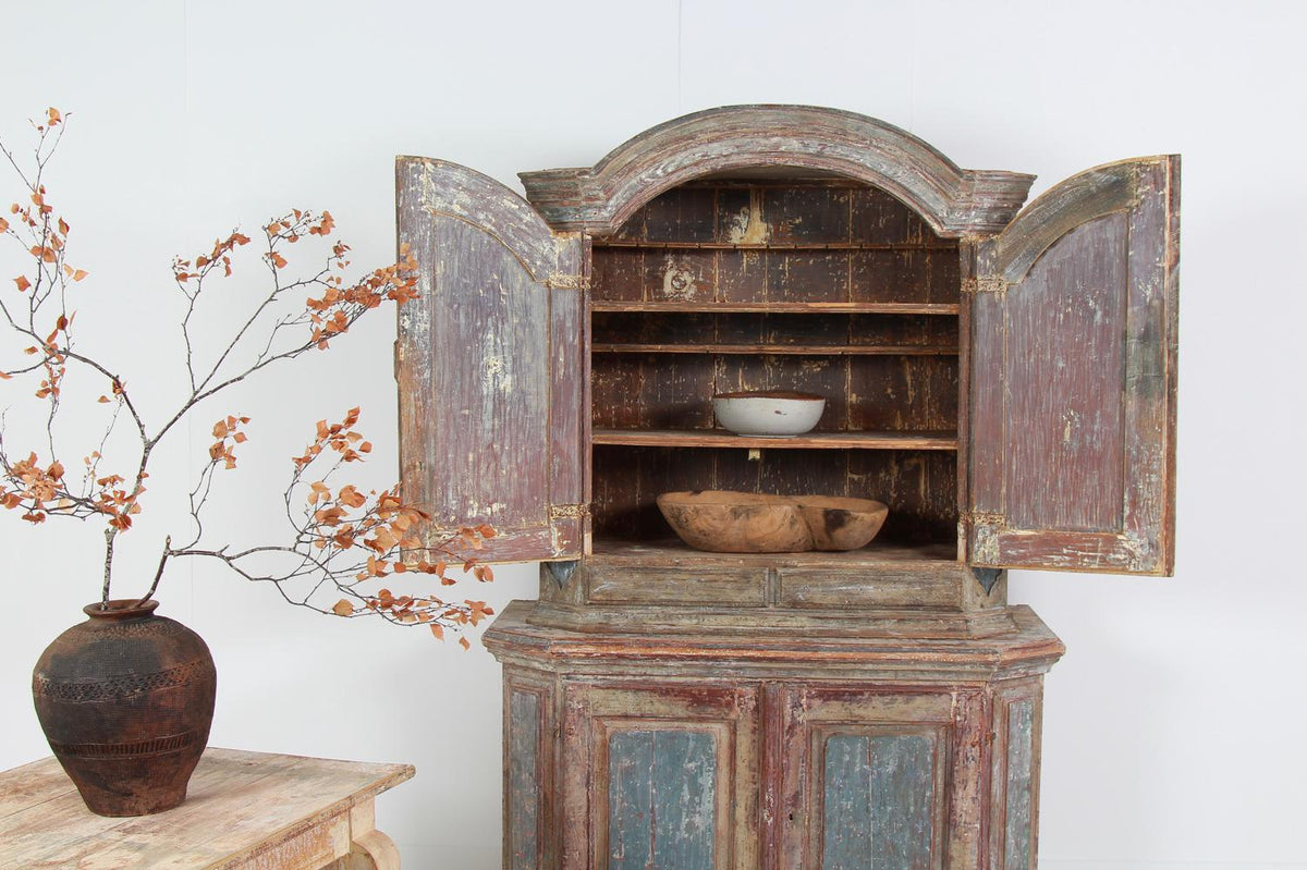 Exquisite Swedish 18th Century Rococo Period Cabinet