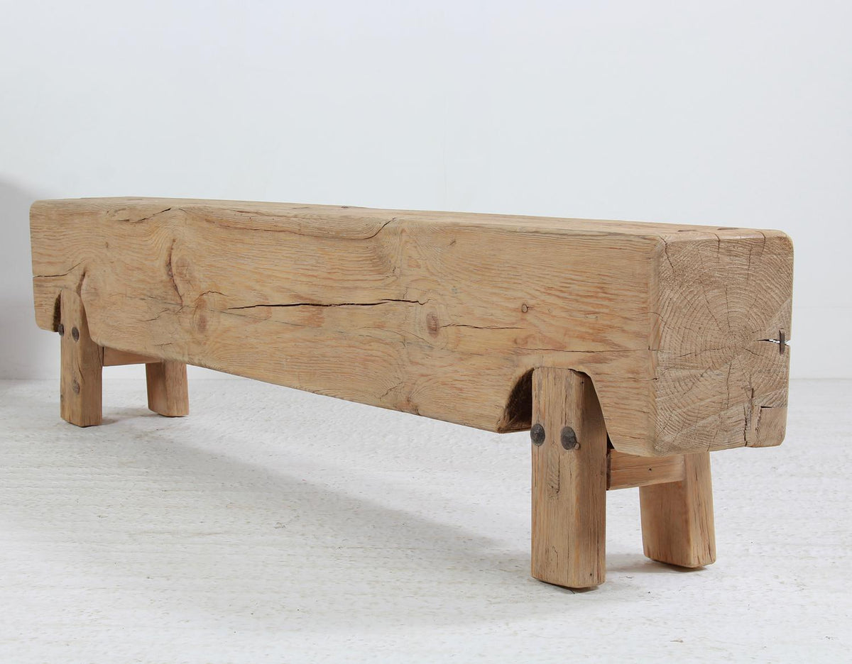 A VERY UNIQUE XXL MINIMALIST ELM WABI SABI BENCH/COFFEE TABLE