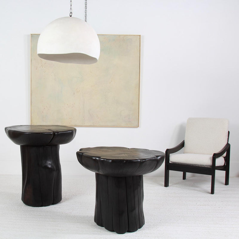 Impressive  Sculptural  Sugi Ban Pedestal/Pebble Tables in Mature Ash.Please Enquire