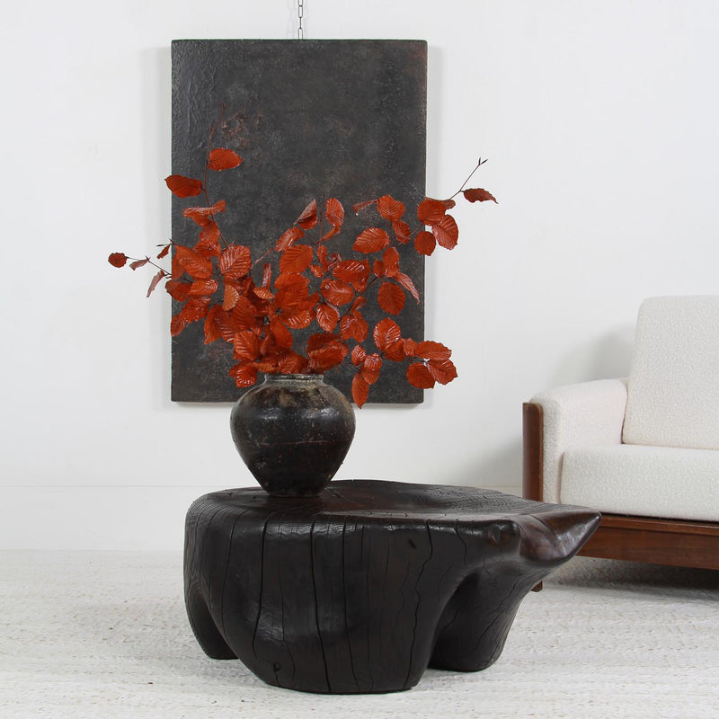 UNIQUE JAPANESE INSPIRED ASH SUGI BAN  PEBBLE COFFEE TABLE.PLEASE ENQUIRE