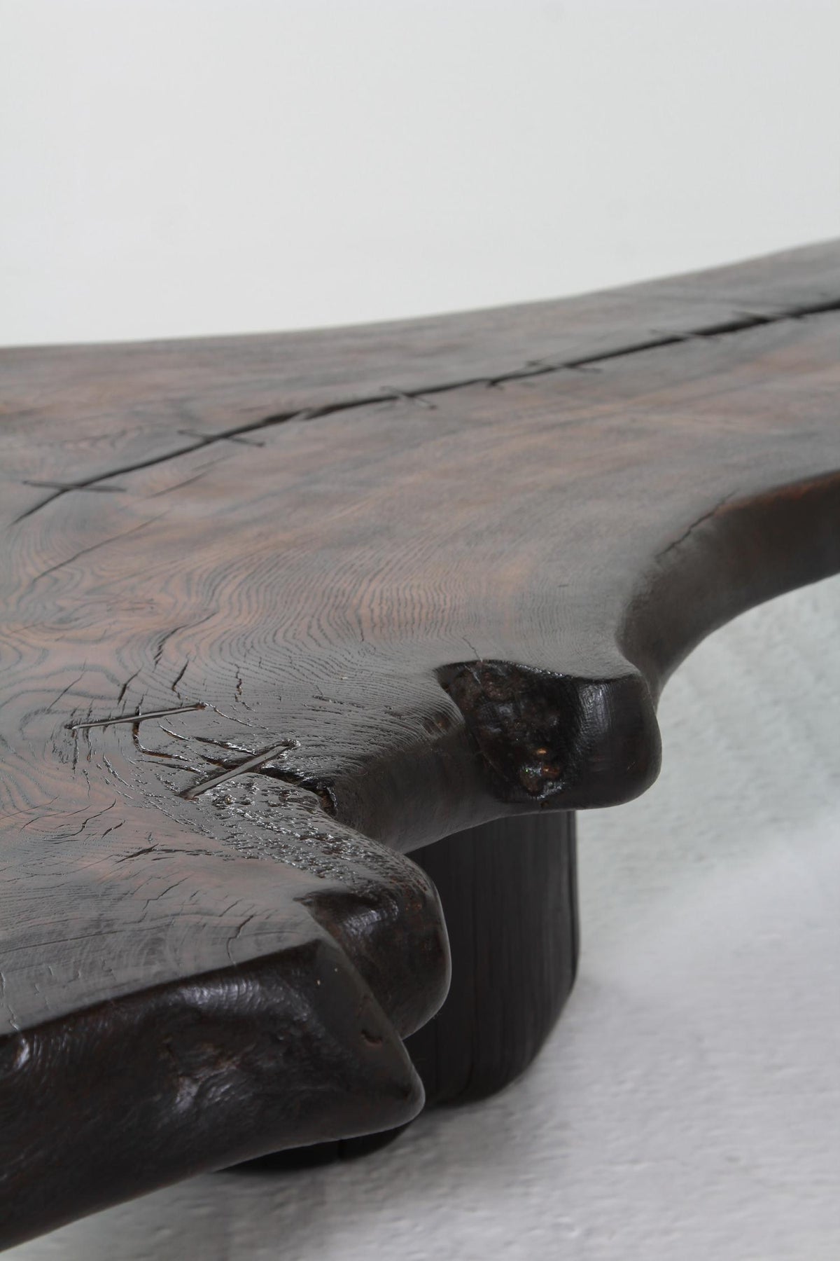 Magnificent huge SCULPTURAL ARTISAN OAK BURNT WOOD COFFEE TABLE.PRICE ON REQUEST