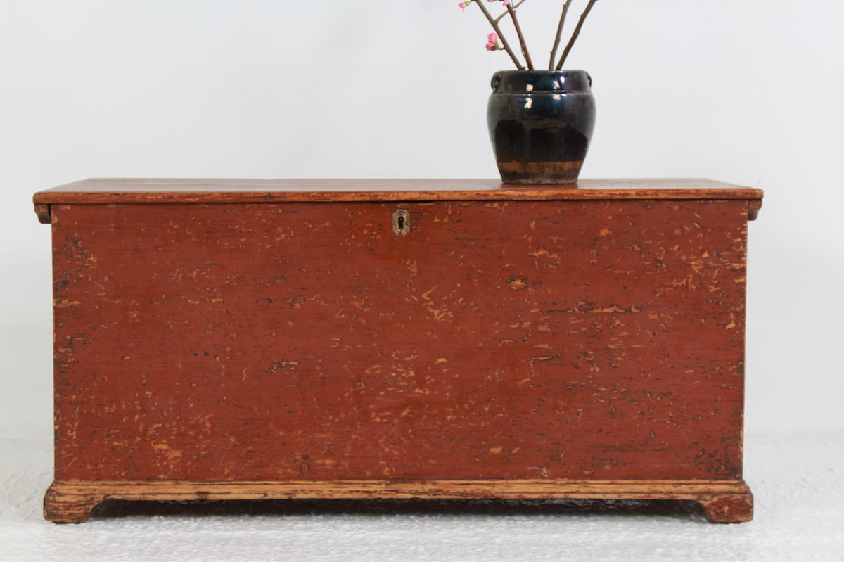 English Early 19thC West Country Blanket  Box