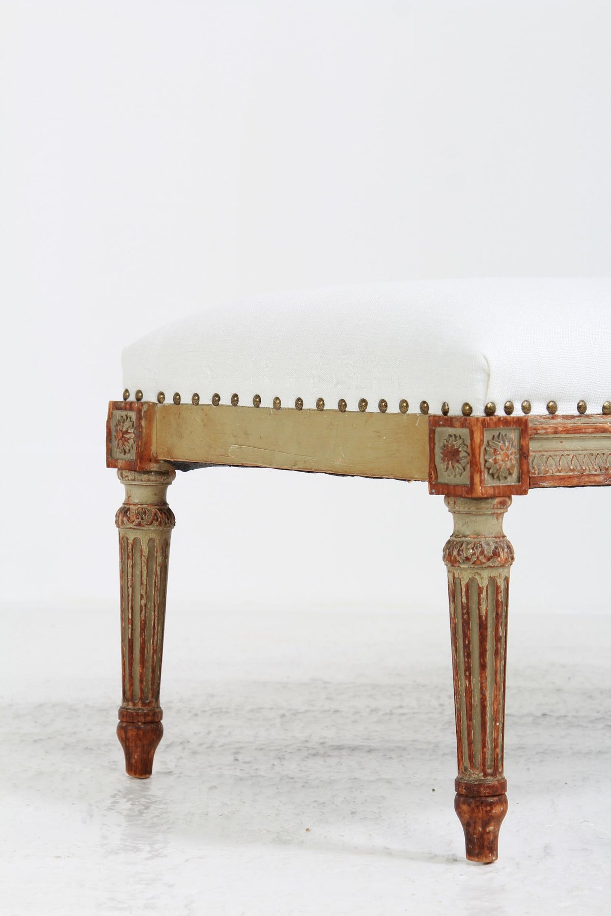 Stylish French 19th Century Louis XIV Painted Foot Stool