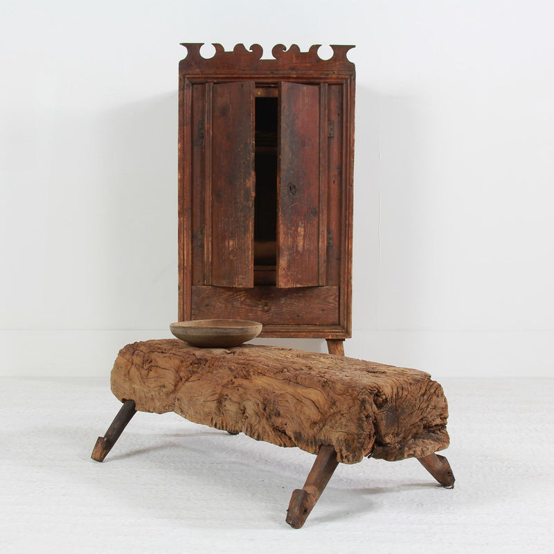 UNIQUE WABI SABI GNARLY TREE LOG BENCH OR COFFEE TABLE