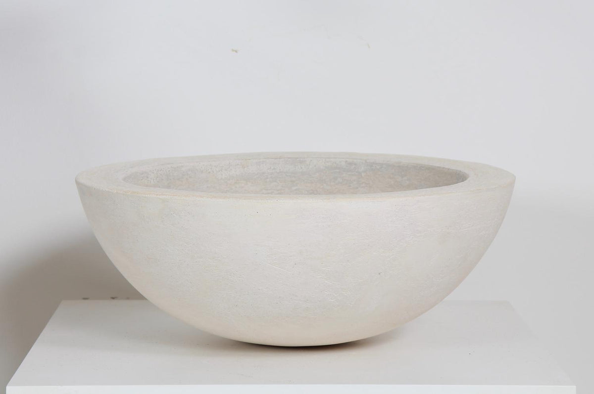 Impressive Artisan Limestone Hemisphere Bowl